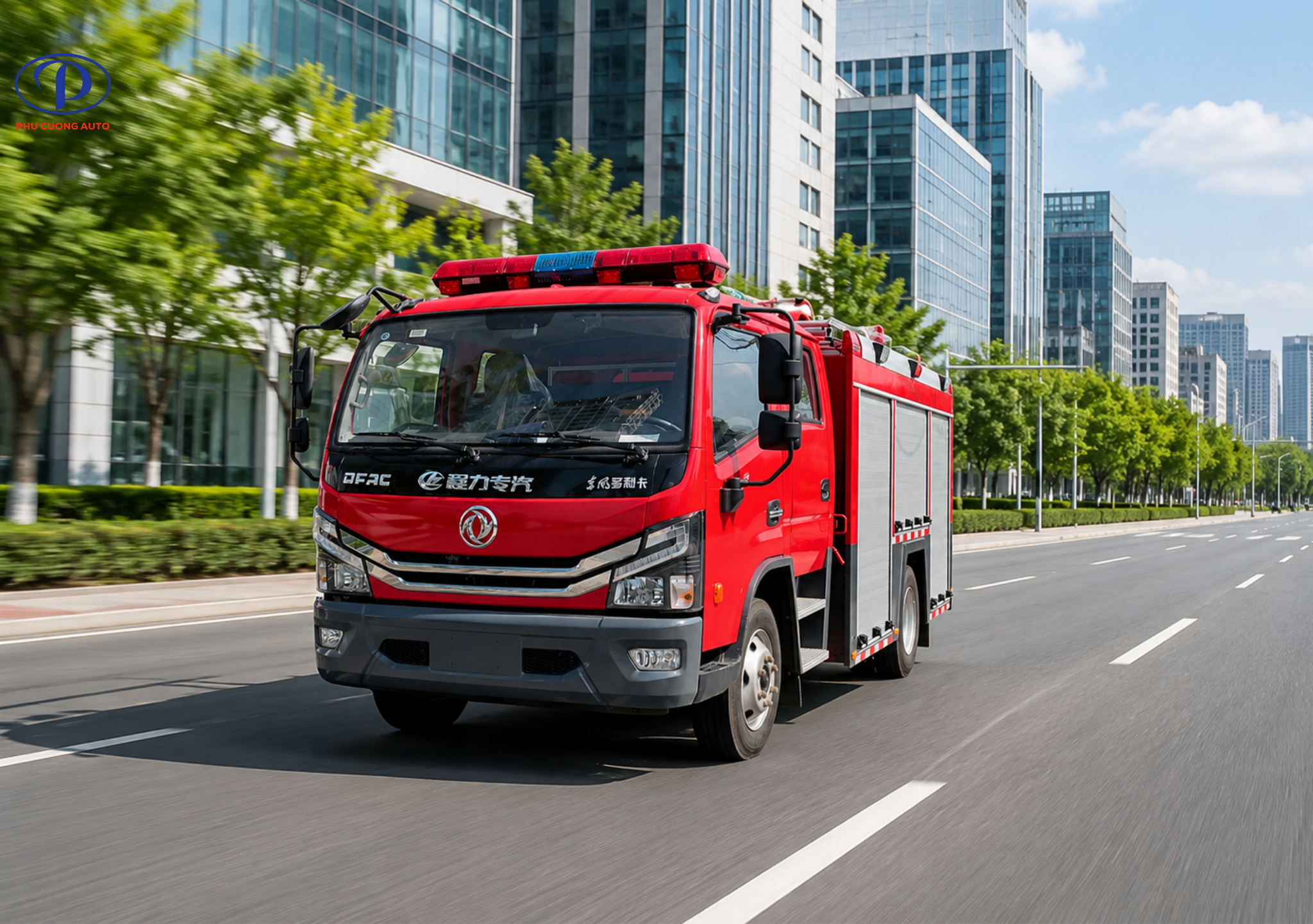 Khung gầm xe chữa cháy Dongfeng 4 khối