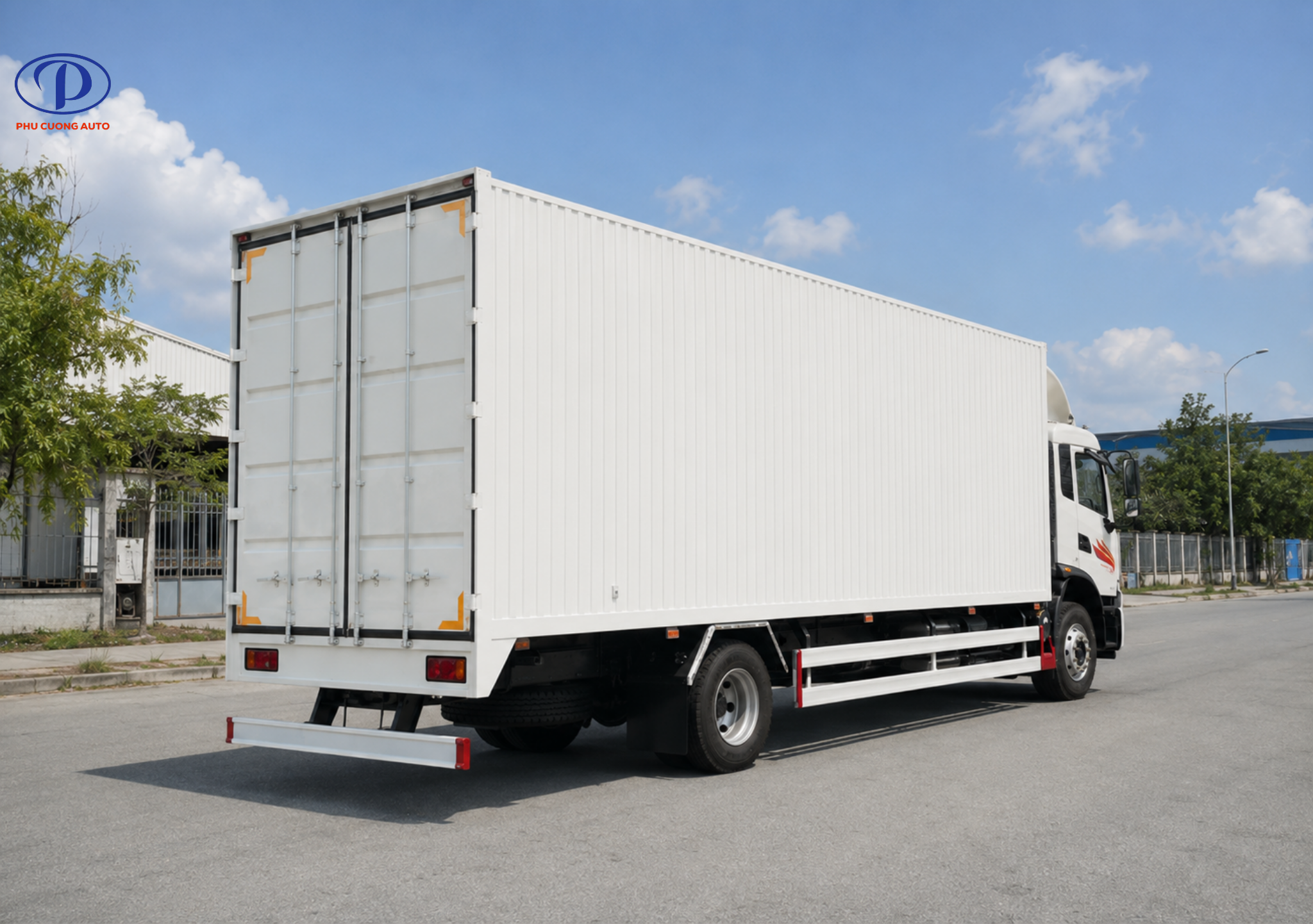Thùng container 9.9 mét xe tải Dongfeng KR180