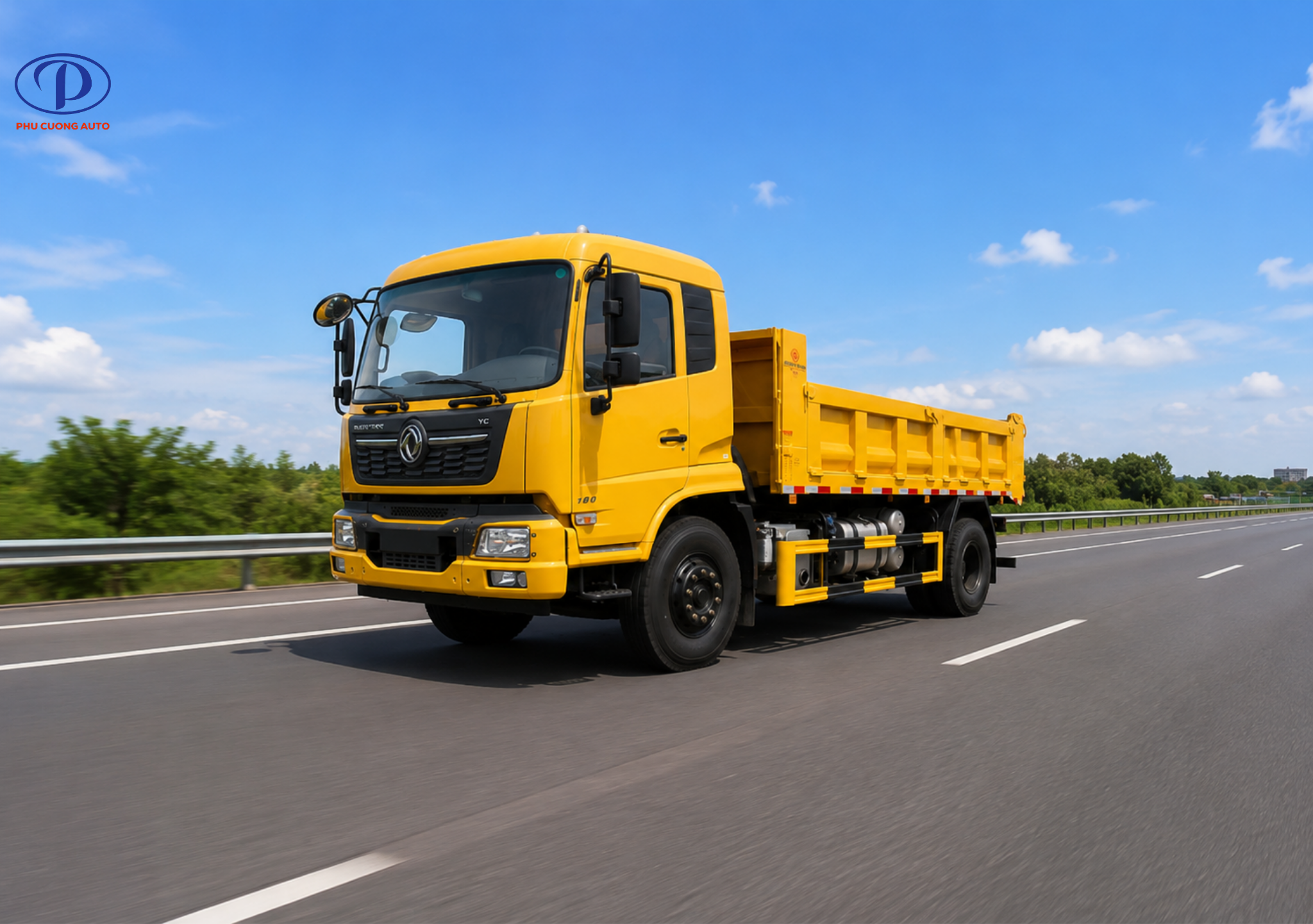 Xe ben Dongfeng 2 chân YC180 8 tấn