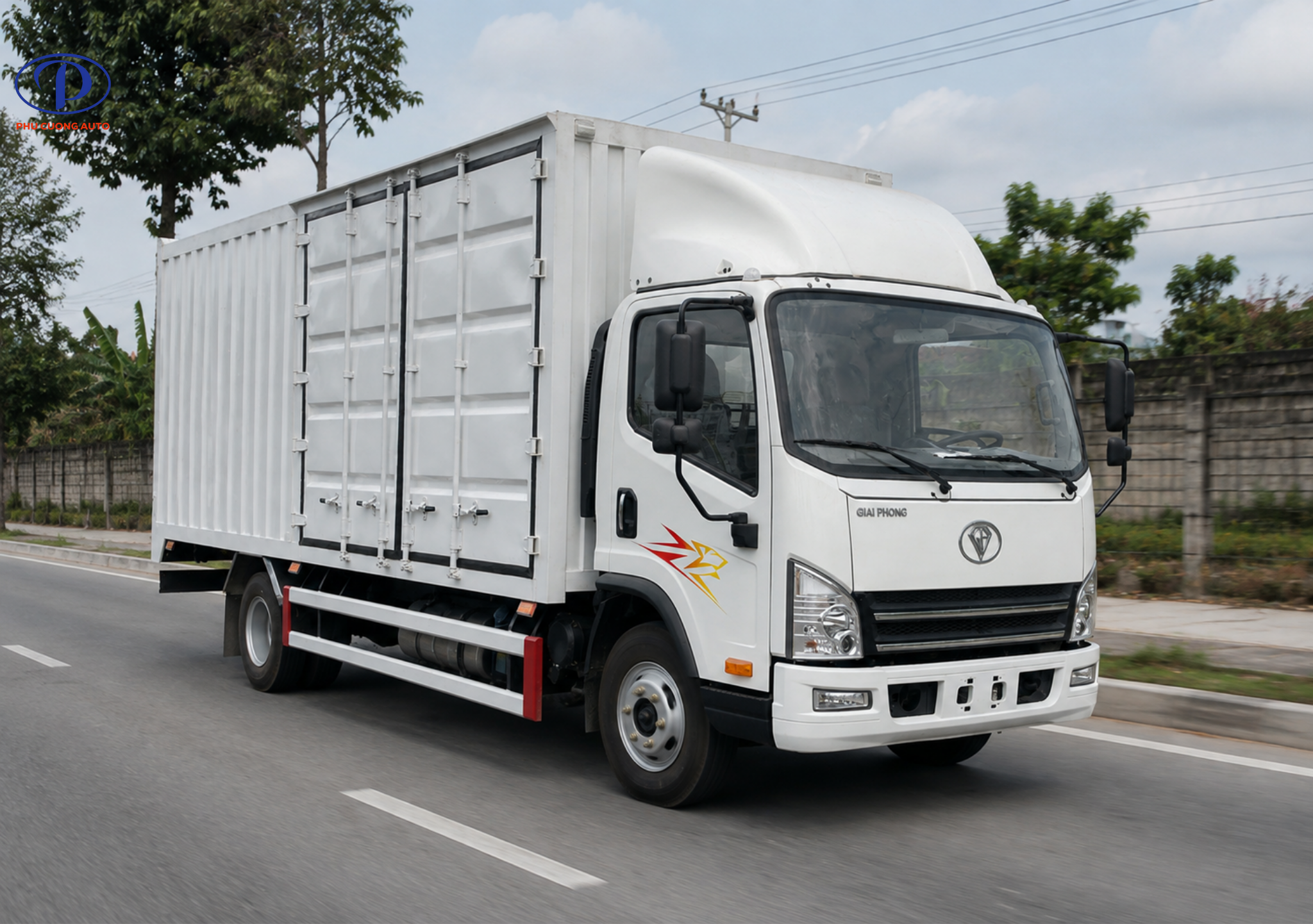Xe tải FAW Tiger thùng kín cõng tải leo dốc