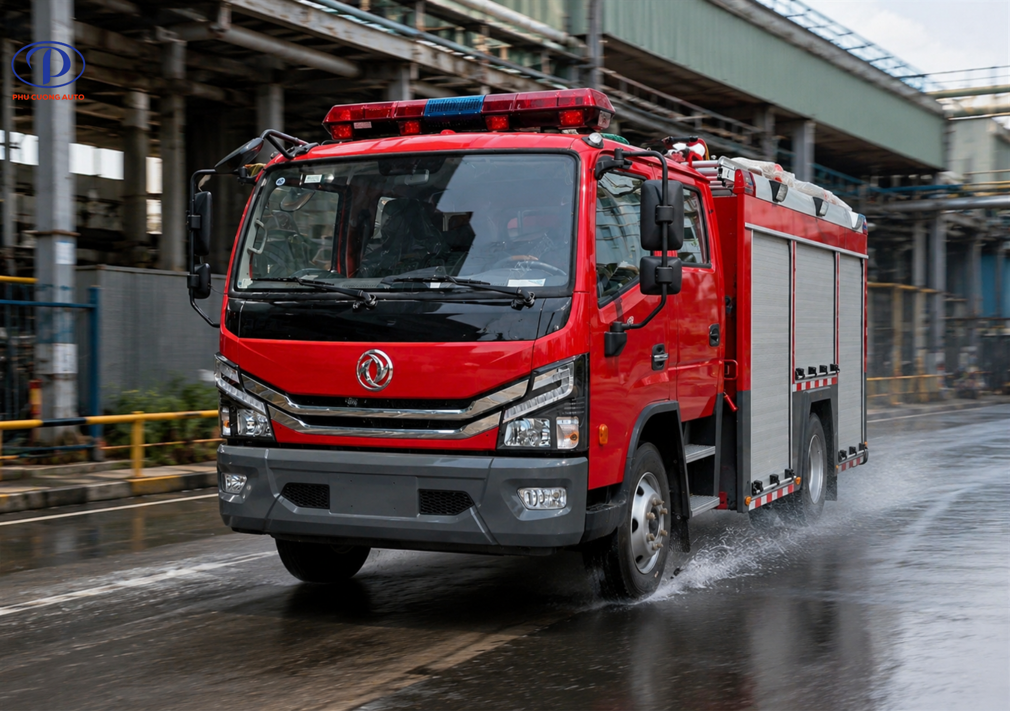 Cabin kép xe chữa cháy Dongfeng 4 khối