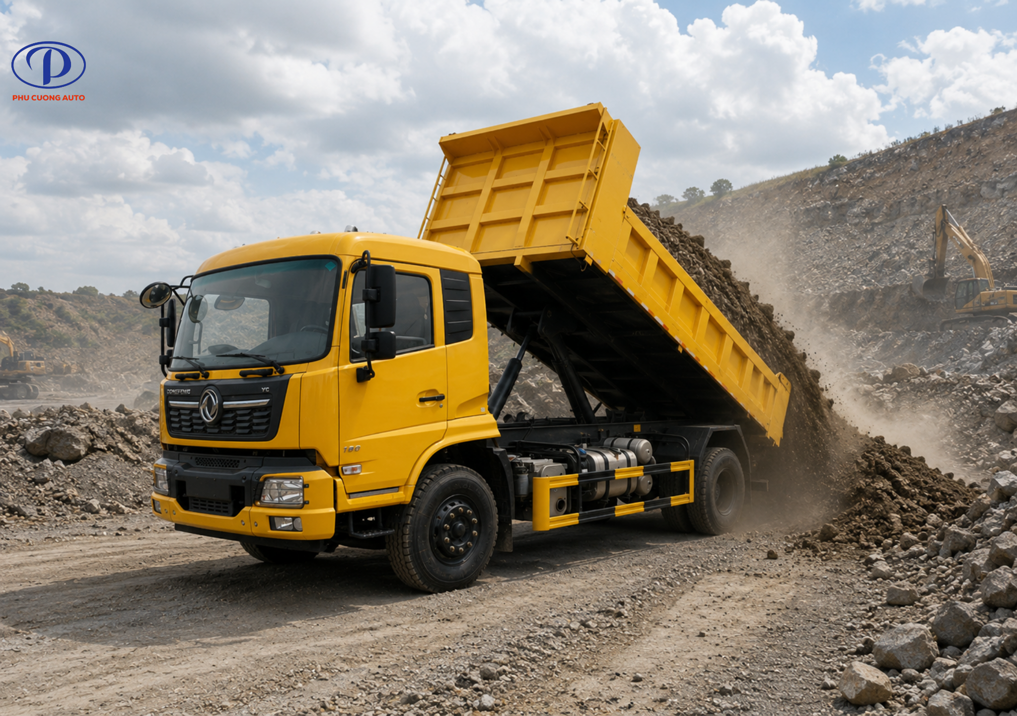 Buồng lái xe ben Dongfeng YC180
