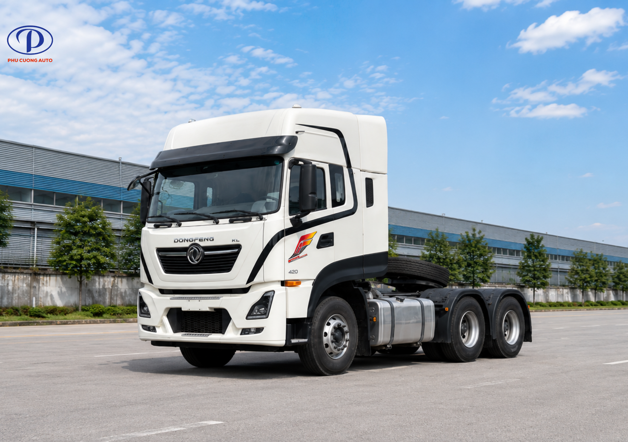 Xe đầu kéo Dongfeng KL420 2 cầu dầu vượt địa hình