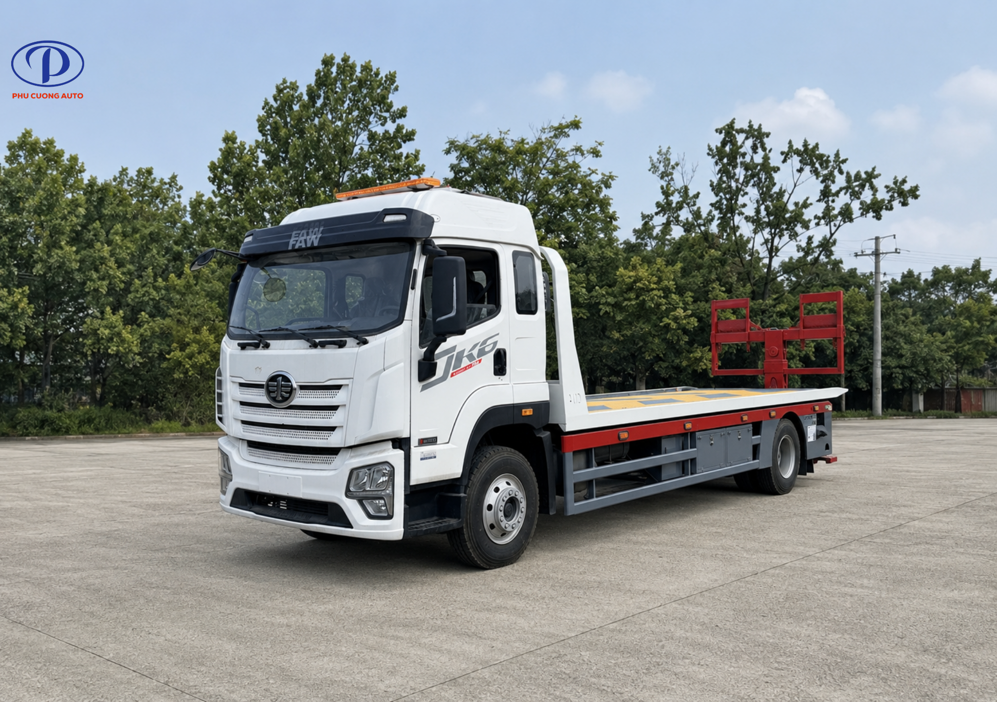 Xe kéo chở xe cứu hộ FAW JK6