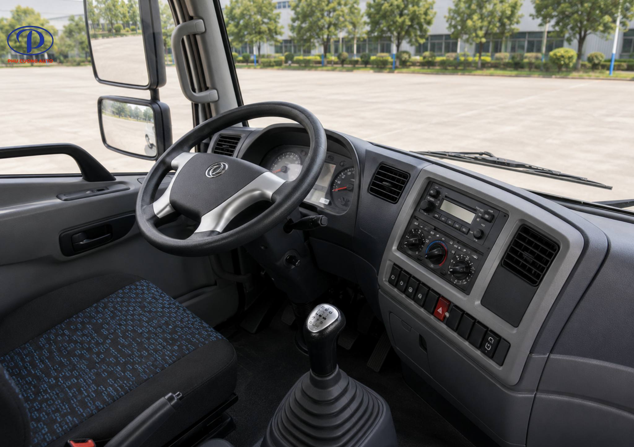 Buồng lái ghế hơi xe bồn Dongfeng 9 khối