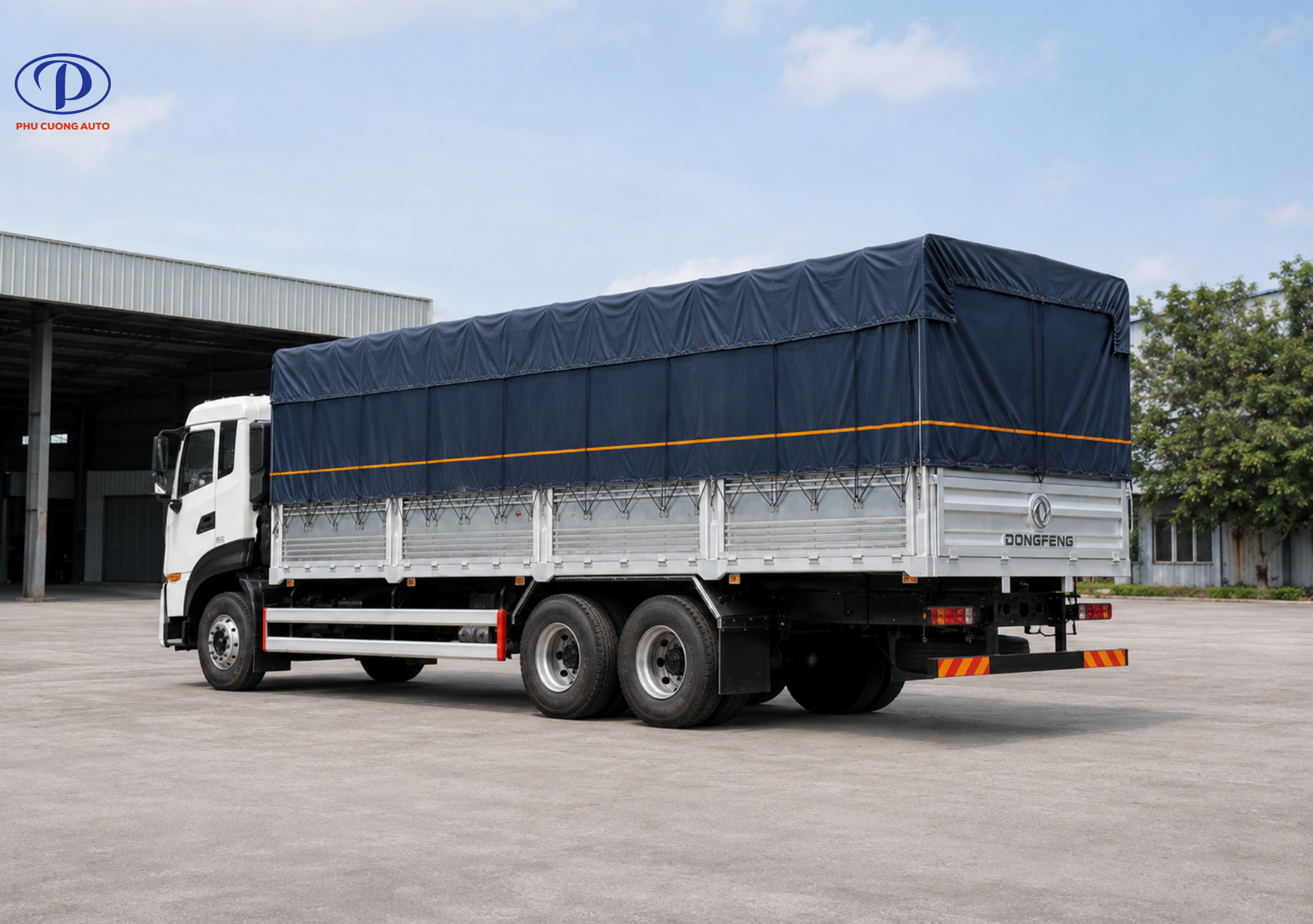 Thùng mui bạt xe tải Dongfeng 3 chân KL270