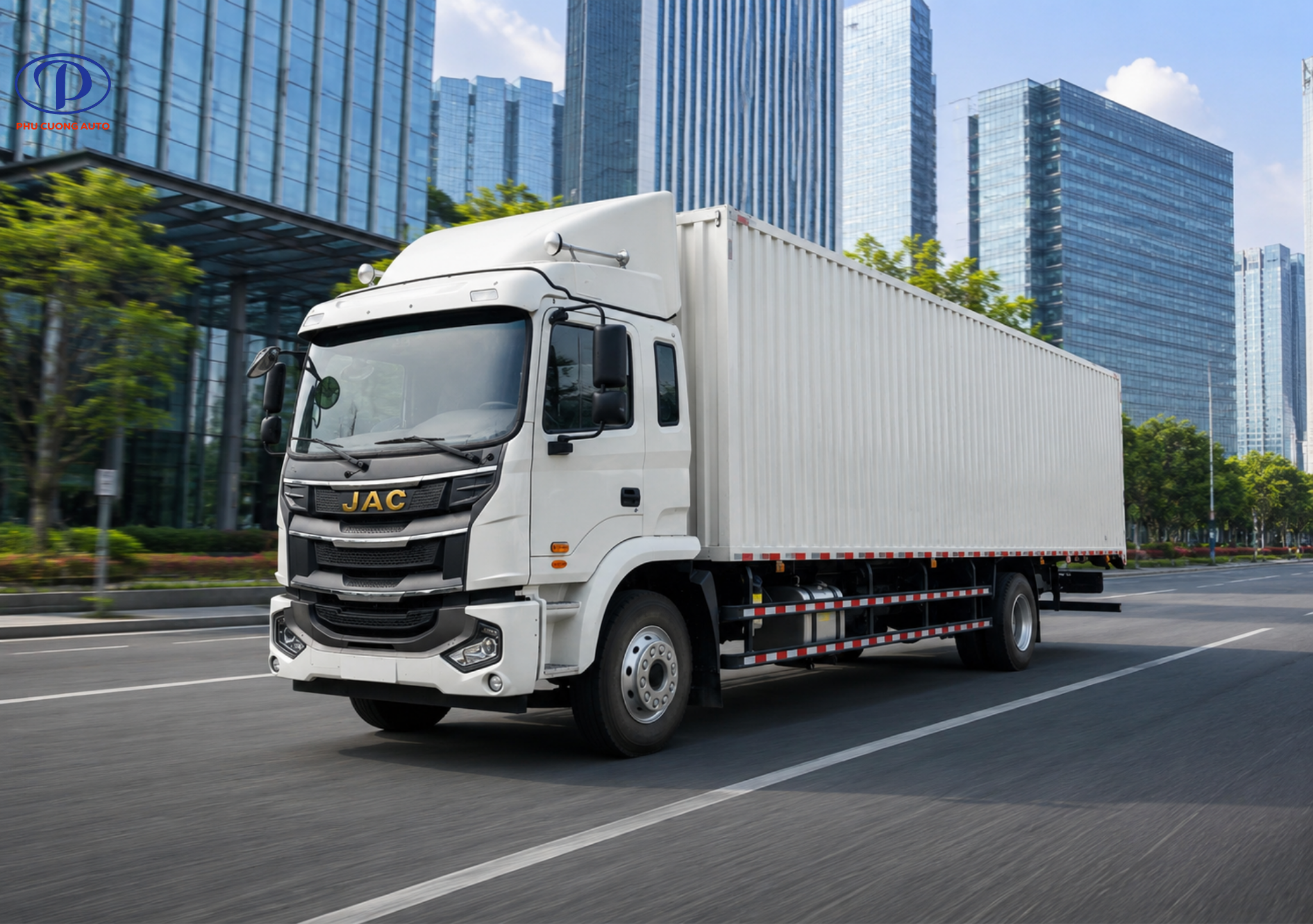 Tải trọng 7.4 tấn xe tải JAC A5 thùng container