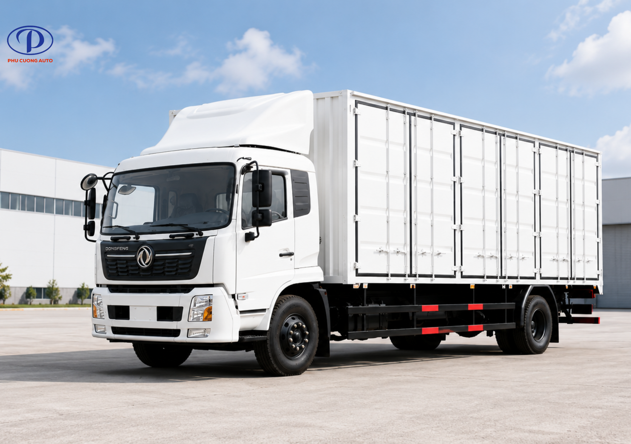 Xe tải Dongfeng B180 thùng kín pallet là dòng xe này chuyên trị các mặt hàng khối lượng nhẹ.