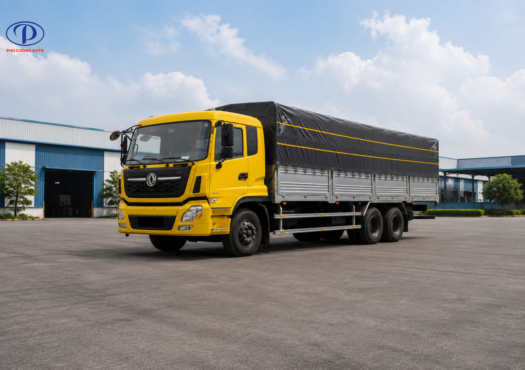 Xe tải Dongfeng 3 chân C270 mui bạt