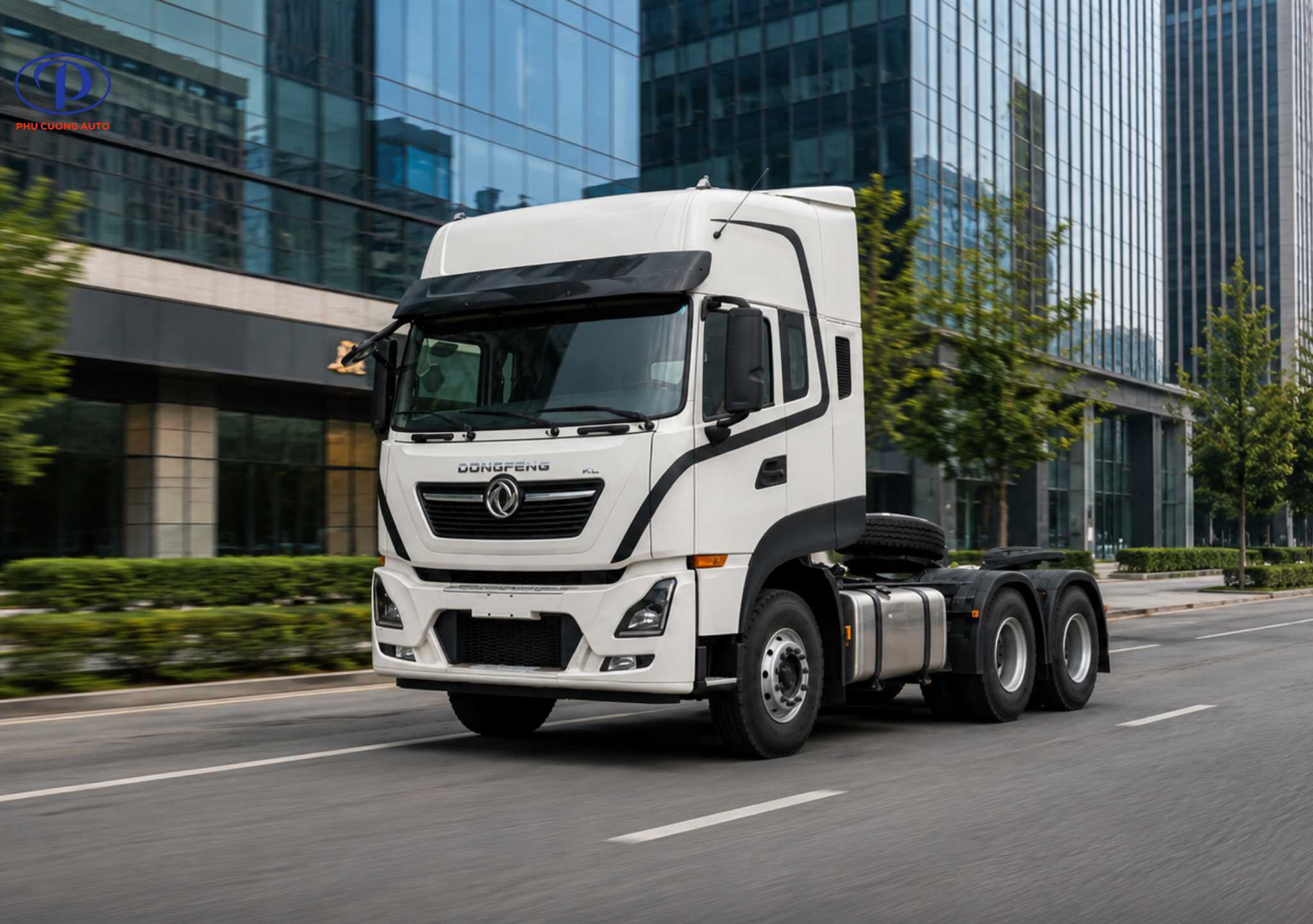 Xe đầu kéo Dongfeng KL465 2 cầu dầu vượt địa hình