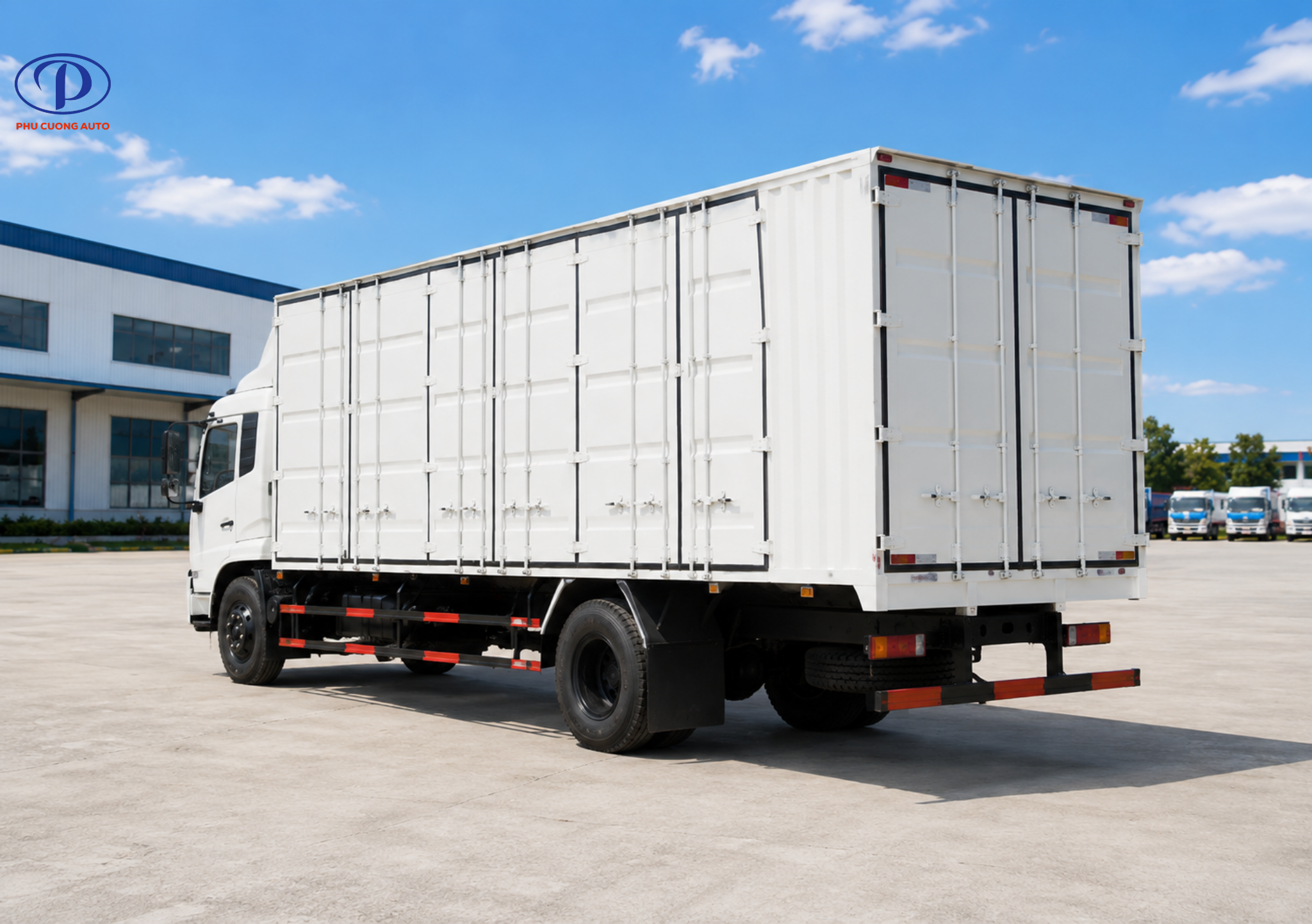 Thùng container 2 cửa hông xe tải dongfeng b180