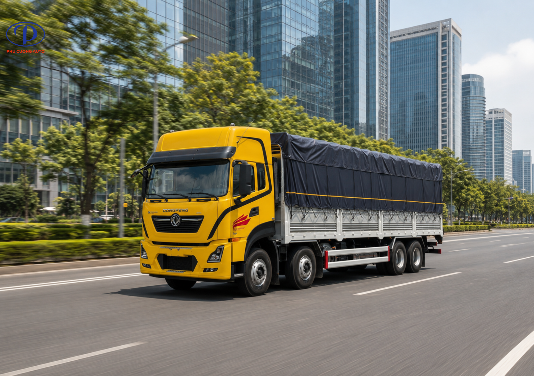 Xe tải Dongfeng 4 chân KL340 mui bạt