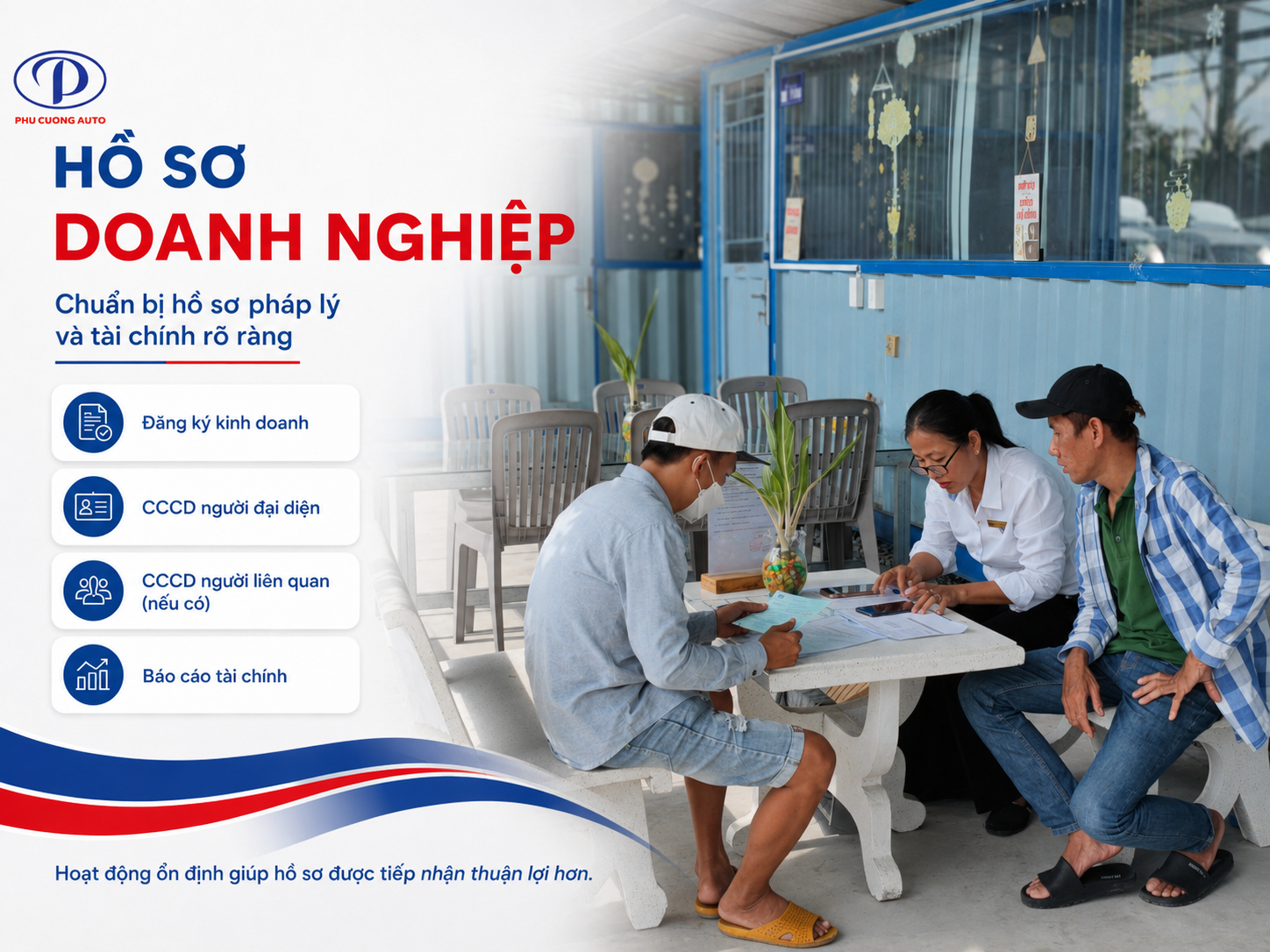 Hồ sơ doanh nghiệp mua xe tải trả góp