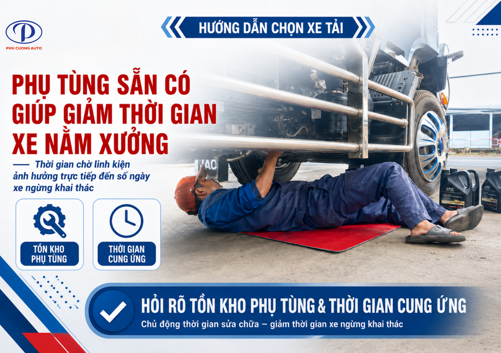 Phụ tùng và dịch vụ xe tải tại Tiền Giang