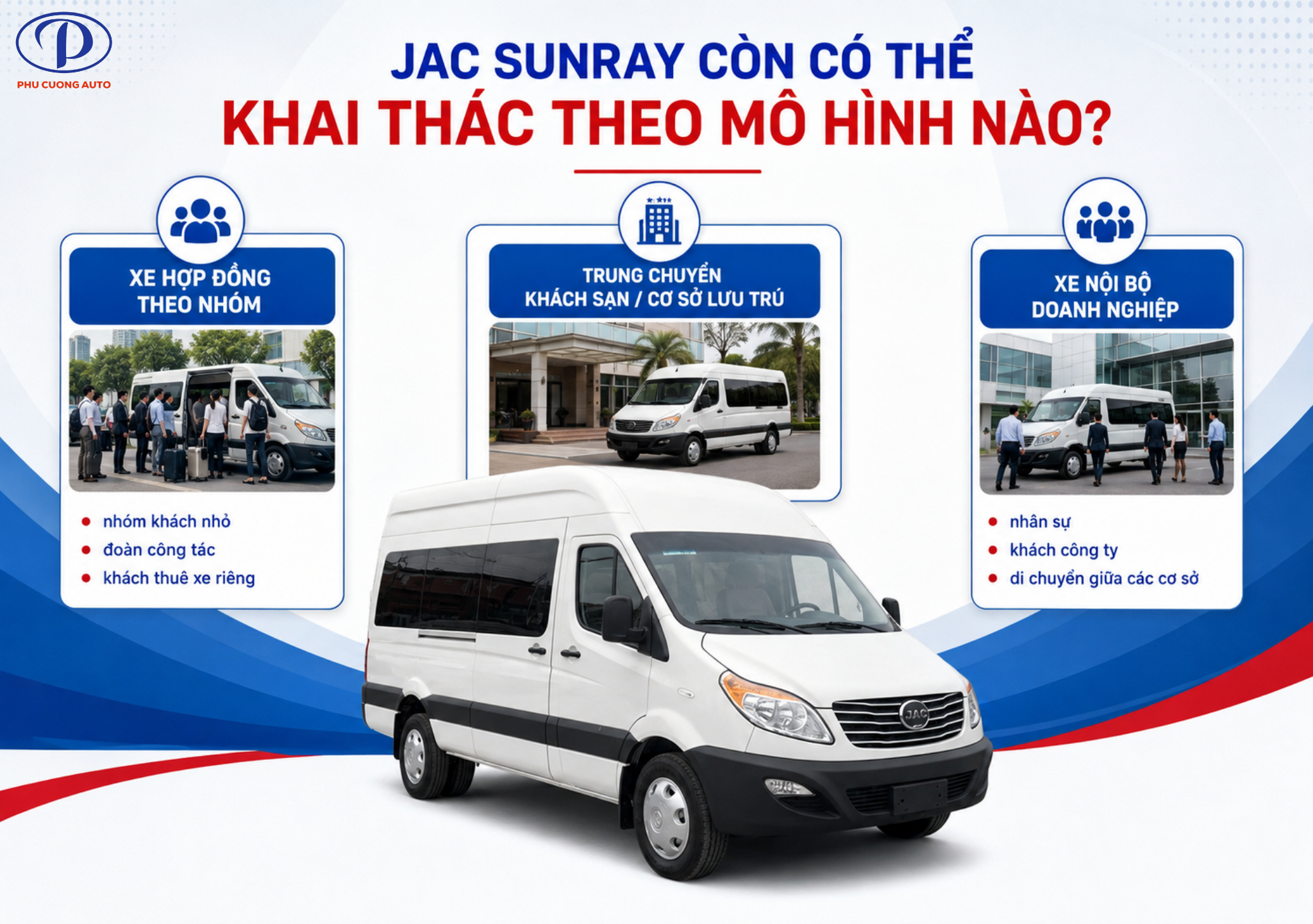mô hình khai thác JAC Sunray 16 chỗ