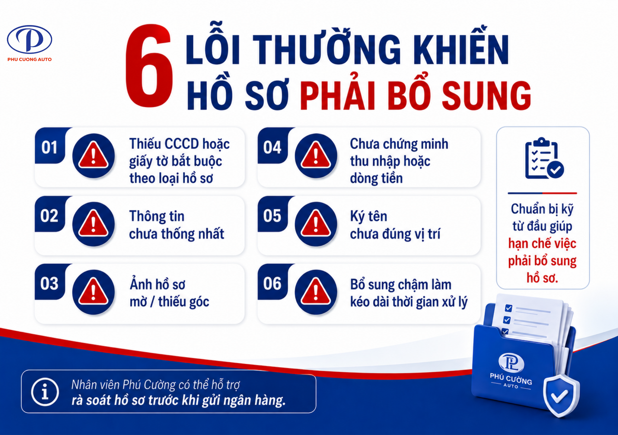Lỗi hồ sơ mua xe tải trả góp thường gặp