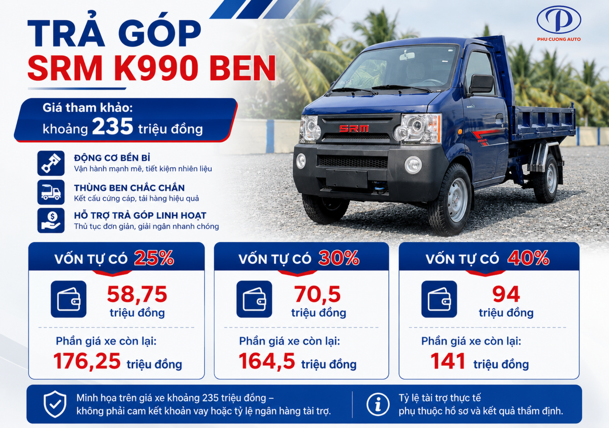 SRM K990 trả trước bao nhiêu