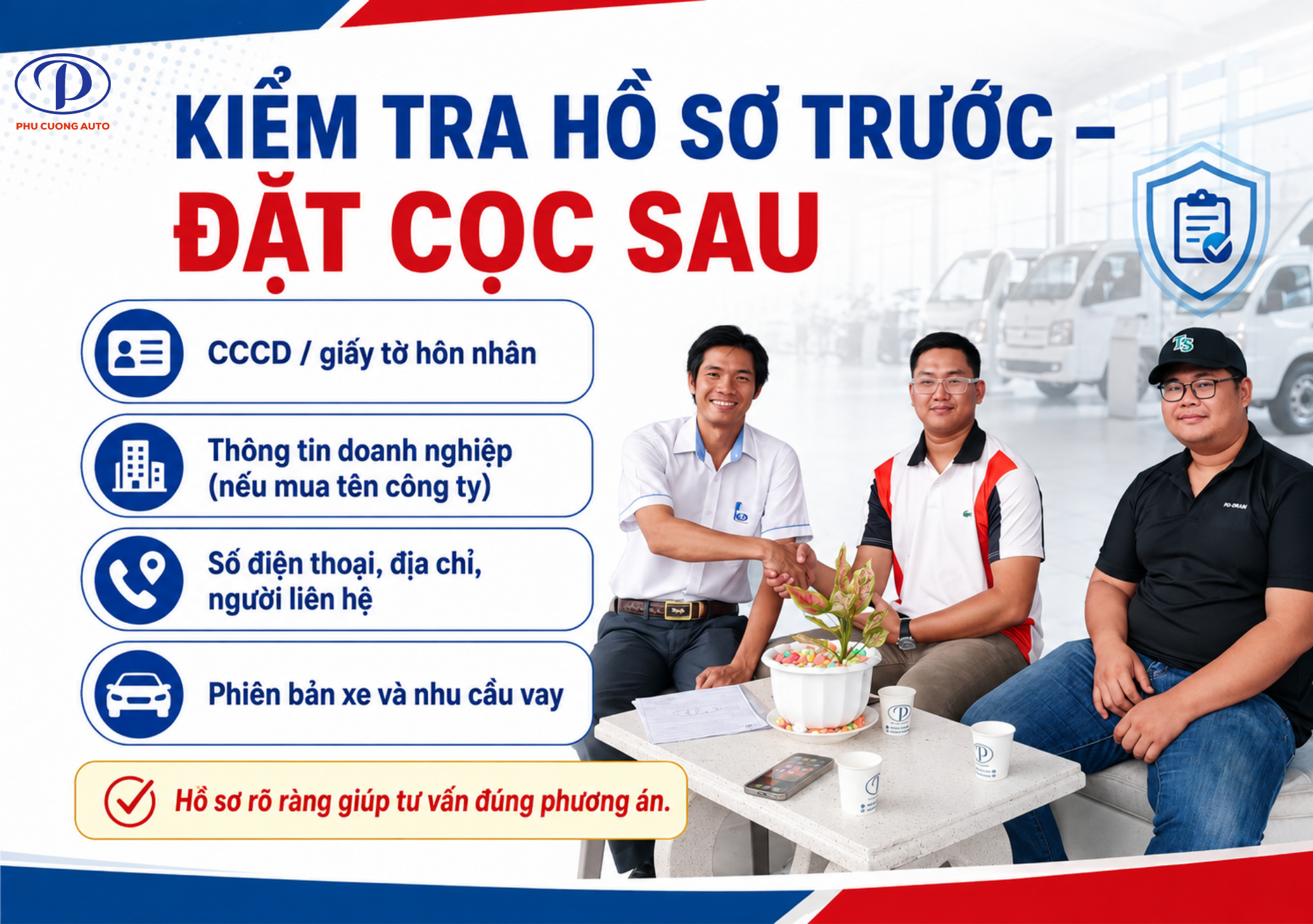 Hồ sơ mua xe tải trả góp lần đầu