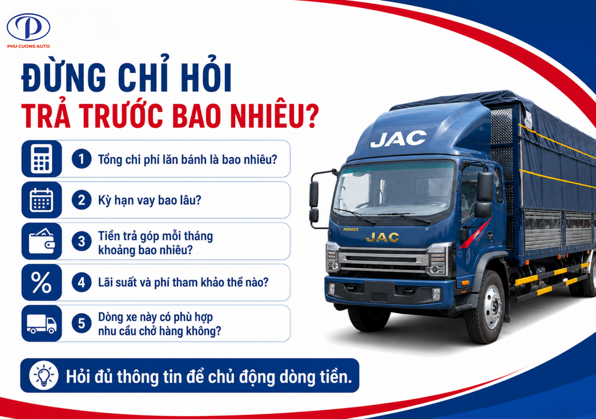 Điều kiện vay mua xe tải trả góp