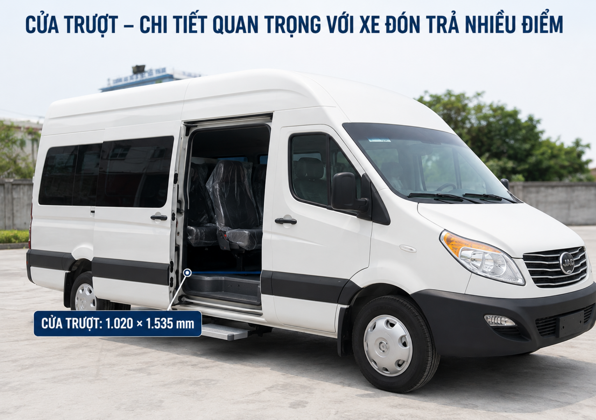 cửa trượt JAC Sunray 16 chỗ