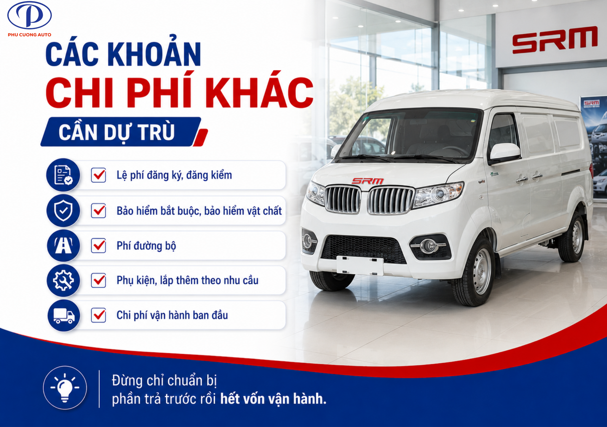 Chi phí ngoài tiền trả trước khi mua xe tải