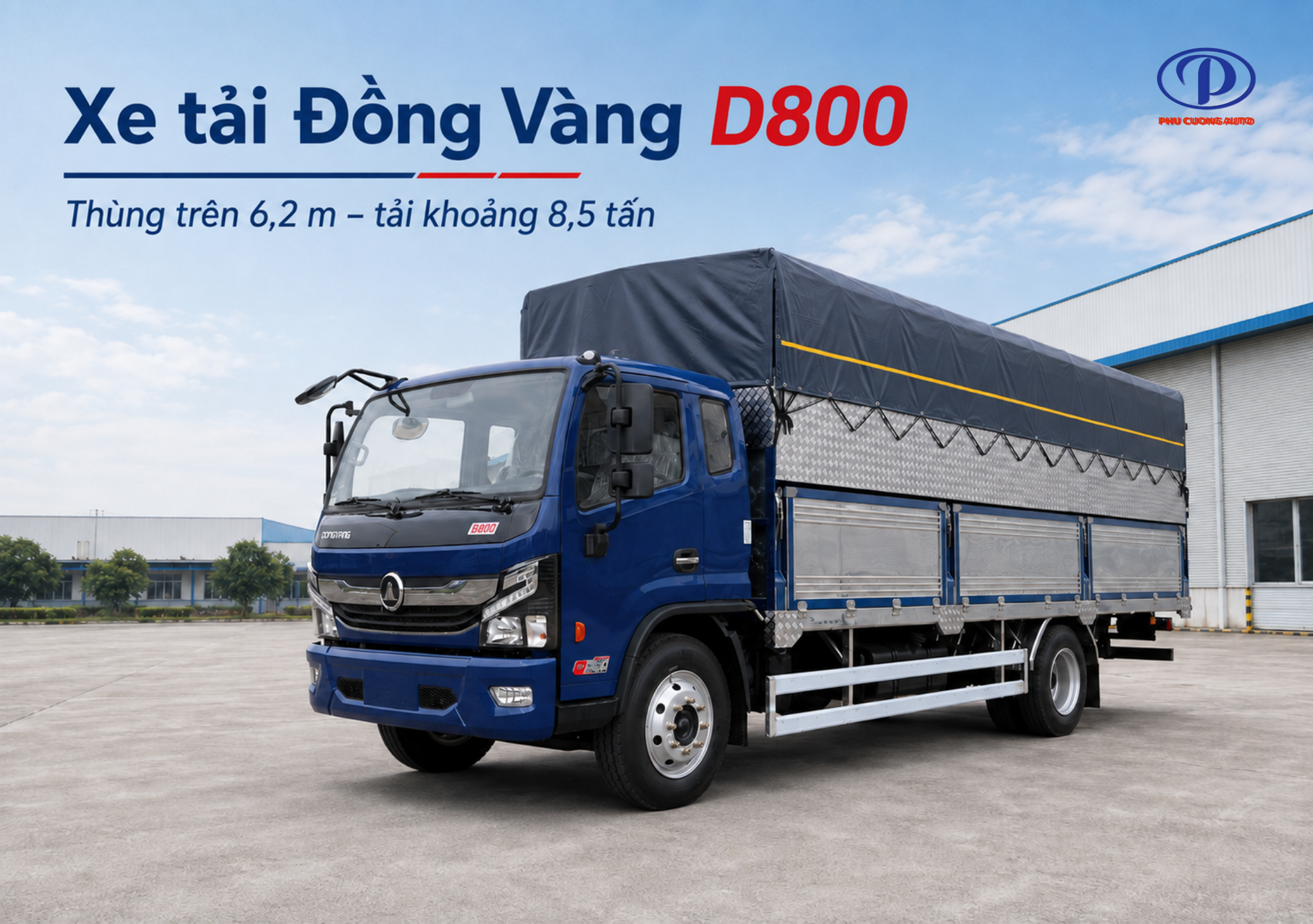 Xe tải Đồng Vàng D800 thùng bạt
