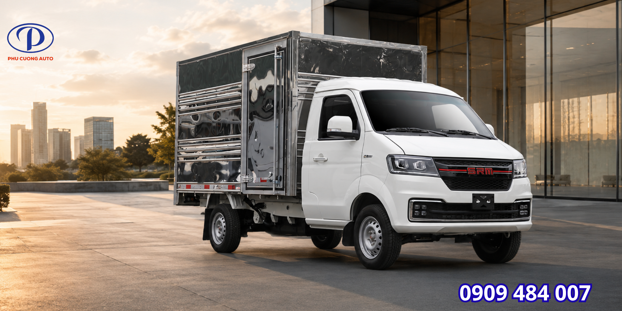 Xe tải SRM T50 thùng kín 1.060kg – Giải pháp bảo quản hàng hóa