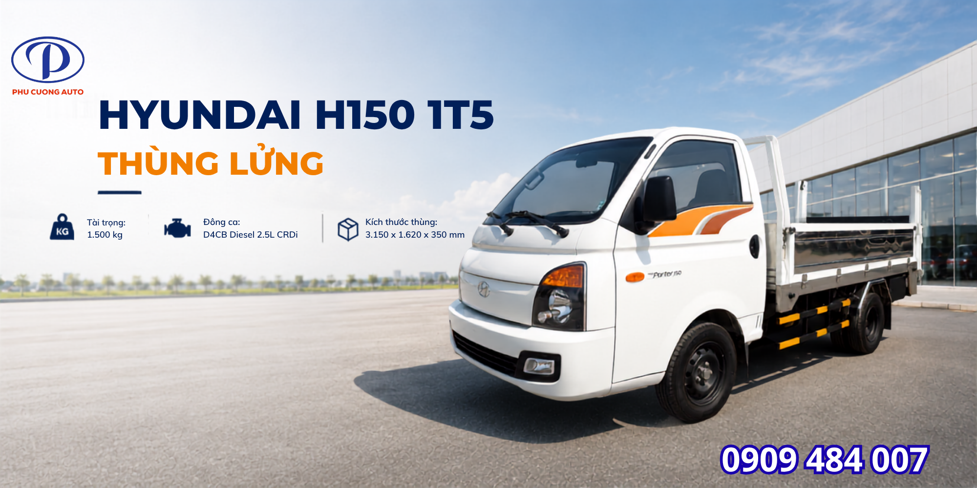 XE TẢI HYUNDAI H150 1.5 TẤN THÙNG LỬNG | CHUYÊN CHỞ VẬT LIỆU