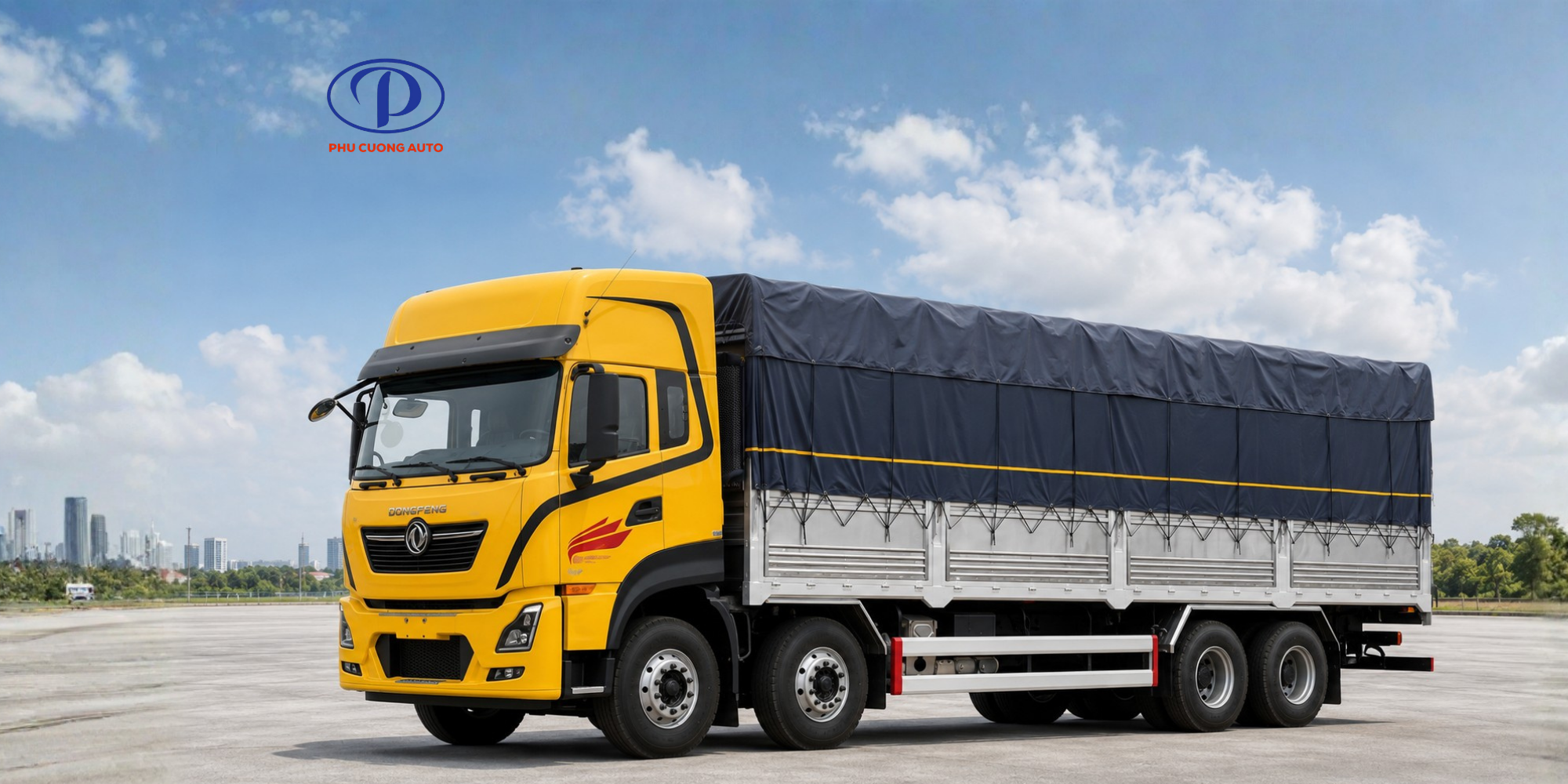 XE TẢI DONGFENG 4 CHÂN KL340 ĐẦU CAO NHẬP KHẨU