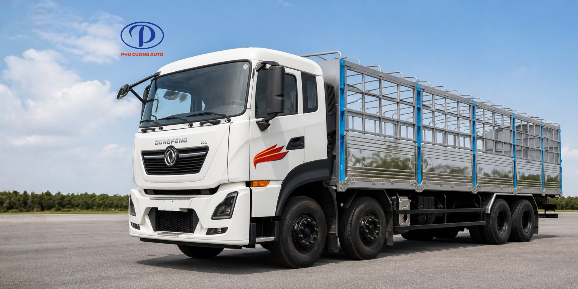 XE TẢI DONGFENG 4 CHÂN KL340 ĐẦU THẤP NHẬP KHẨU